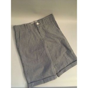 Jacadi Paris Boys Falt Front Shorts White Blue Size 8